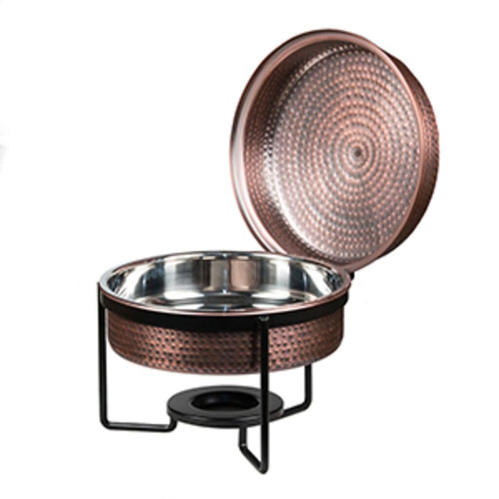 Чафиндиш (мармит) 7 л   круглый нерж. с покрытием на подставке P.L. Proff Cuisine