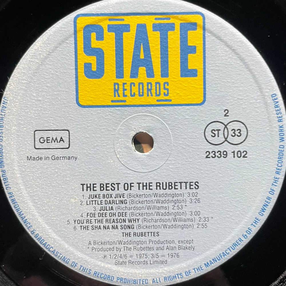 The Rubettes ‎– The Best Of The Rubettes (Германия 1976г.)