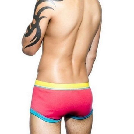 Мужские трусы хипсы с вырезом розовые Andrew Christian Bright Trunks AC9561