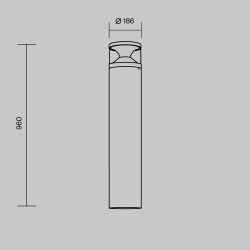 Уличный ландшафтный светодиодный светильник Maytoni   O496FL-L21B3K2