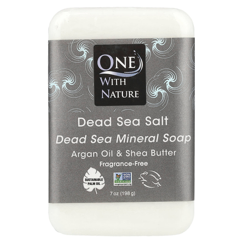 One with Nature, кусковое мыло с минералами Мертвого моря, без отдушки, 198 г (7 унций)