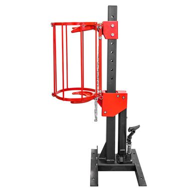 Стяжка пружин гидравлическая напольная с двумя комплектами получаш и навесным защитным каркасом (усилие стяжки 1т, рабочий диапазон 210-570мм, вес 35 Forsage F-1500-6Q