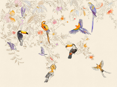 Дизайнерские обои Wall Street Blossom