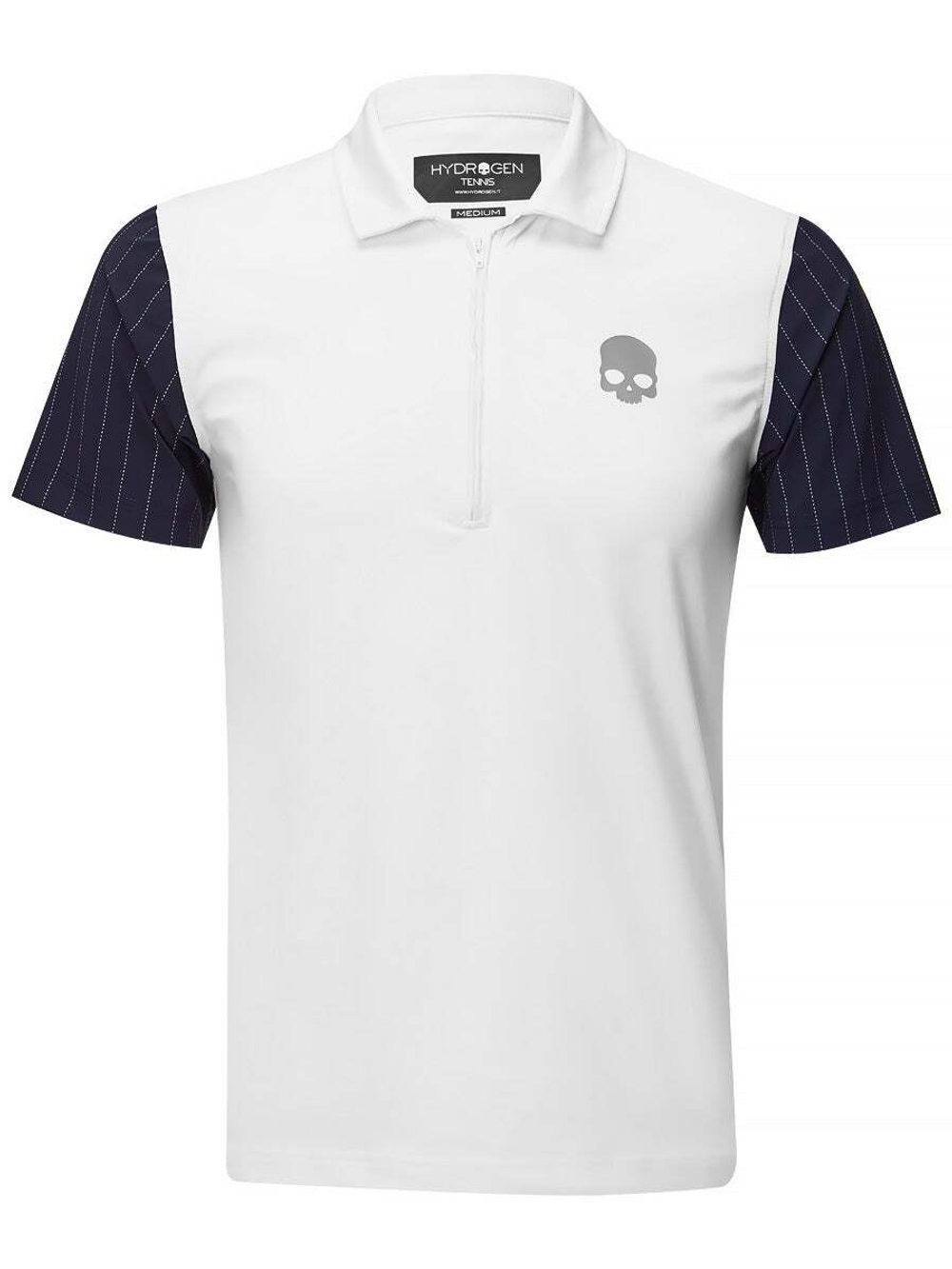 Теннисное поло Hydrogen Tech Zipped Polo - white/blue