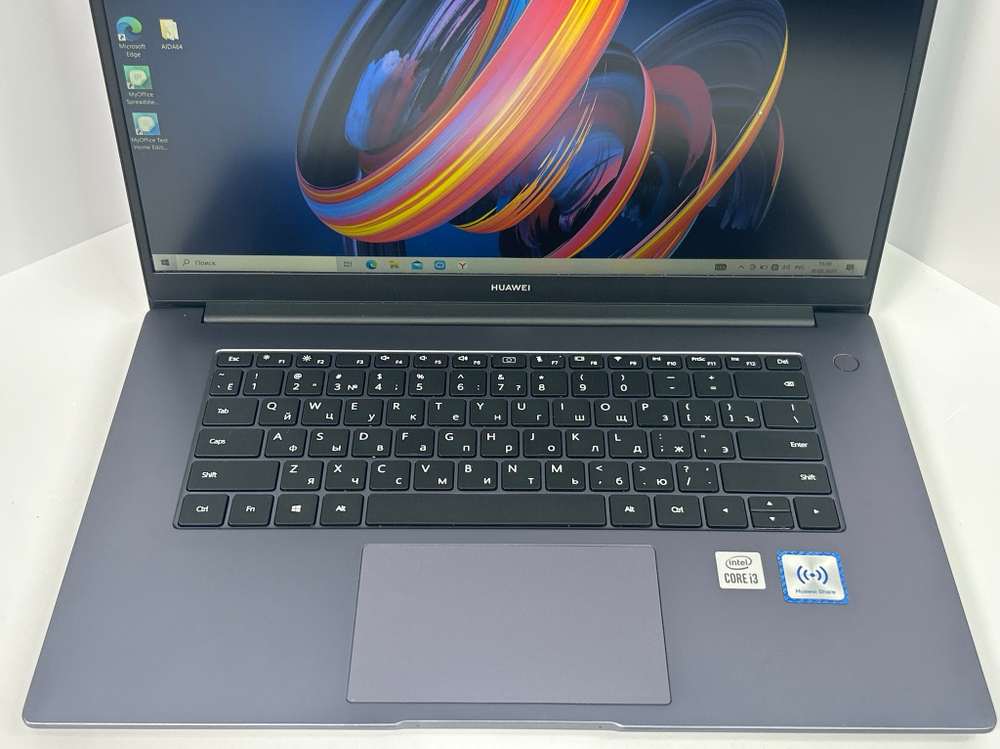 Ноутбук HUAWEI MateBook D15 (BoB-WAI9) 15.6"/Intel Core i3-10110U/RAM 8GB/SSD 256GB/Intel UHD/1920*1080/IPS/Windows10/Подсветка кл-ры: нет/серый. Состояние: B1