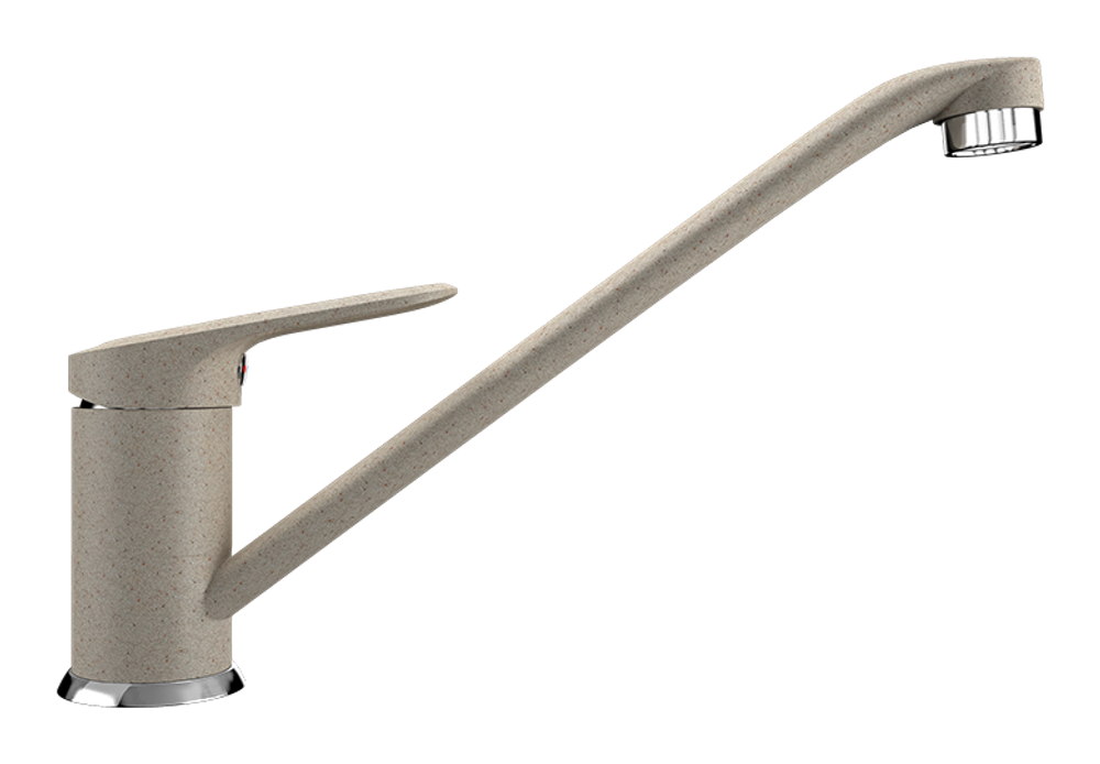 Смеситель низкий бежевый U-004 иск.камень