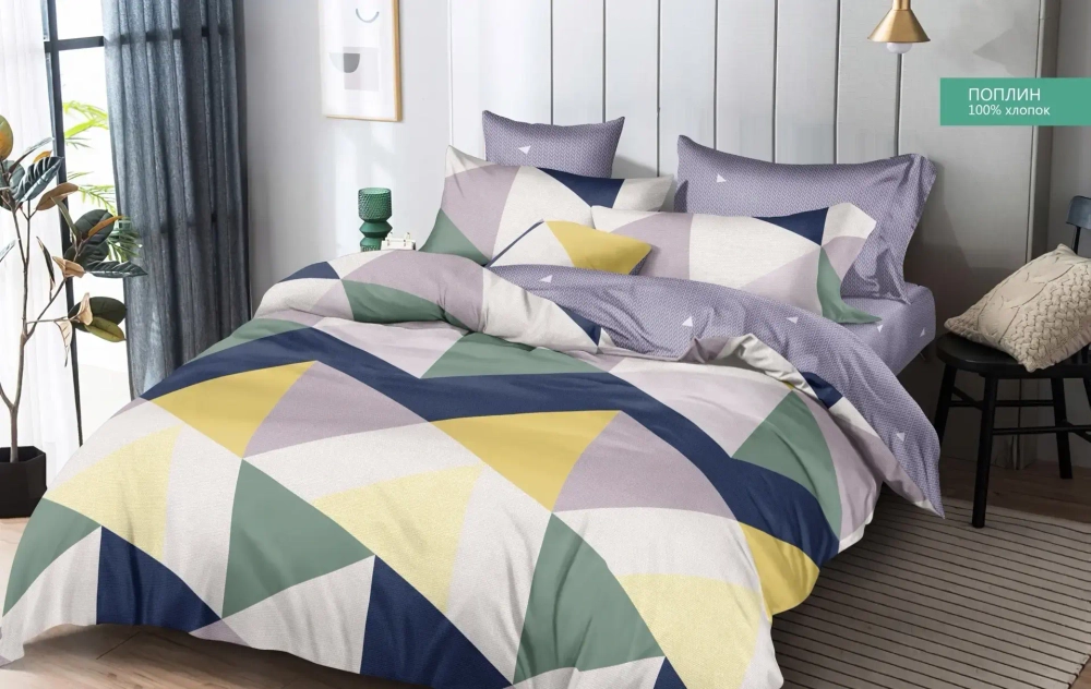 Постельное белье 1,5 поплин Орхидея F-50006