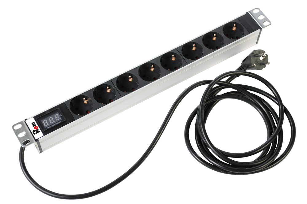 Блок розеток 19", 8 розеток ЦМО R-16-8S-AM-440-3