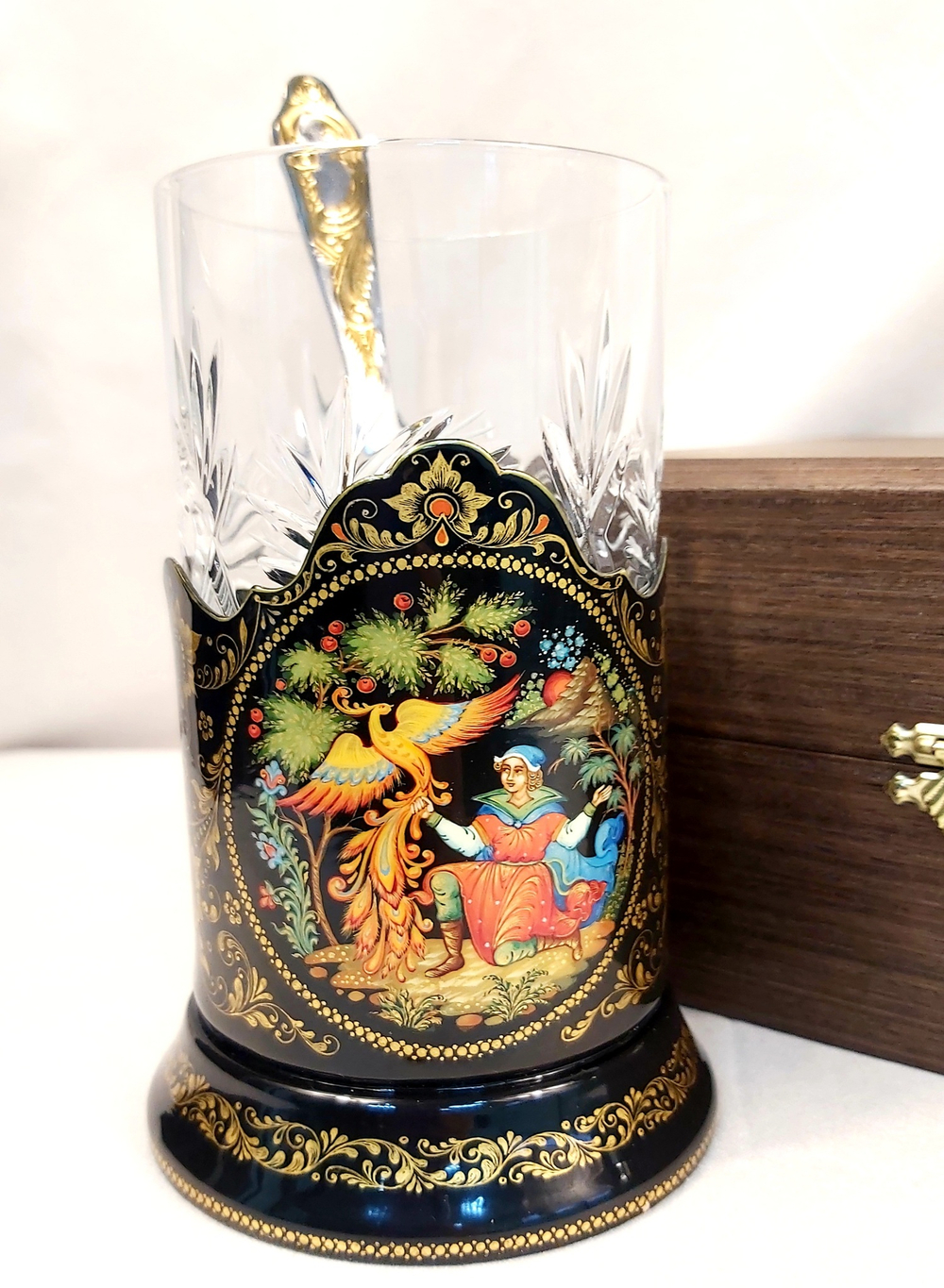 Чайный набор "Иван-царевич и жар-птица" (Ручная роспись Палех)