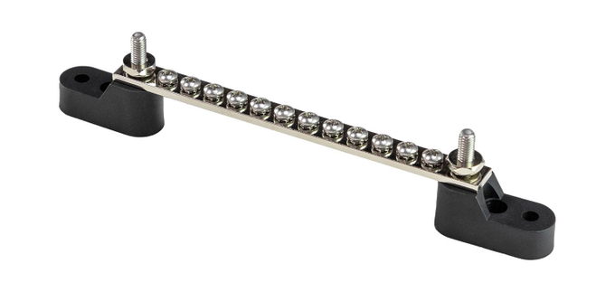 Колодка распределительная электромонтажная с защитной крышкой, 12 контактов