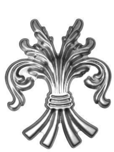 Кованая накладка 330х260 мм, толщина 0,8 мм.