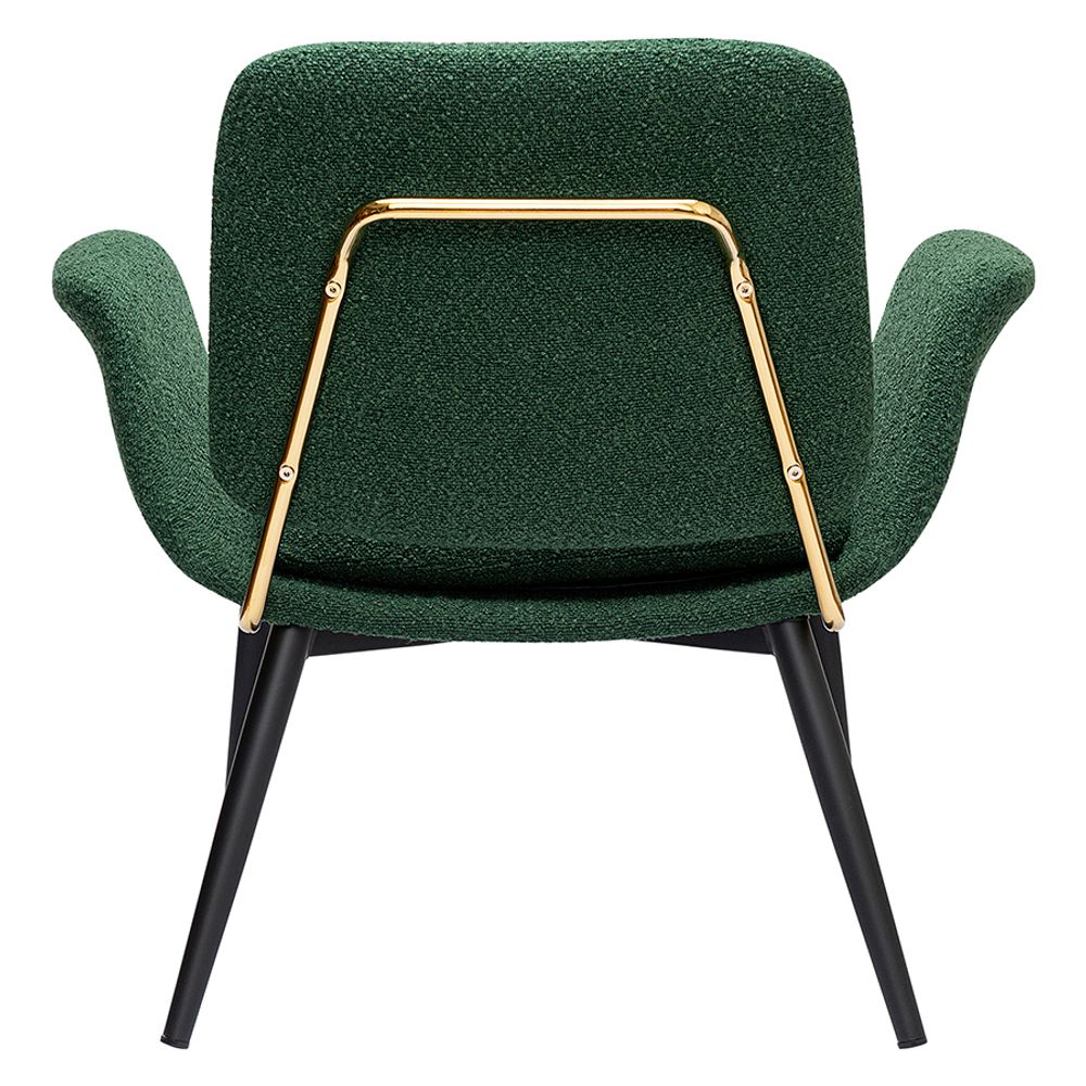 Лаунж-кресло Hilde, букле, темно-зеленое