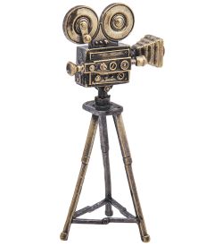 AM-4087 Фигурка «Кинокамера» (латунь, янтарь)