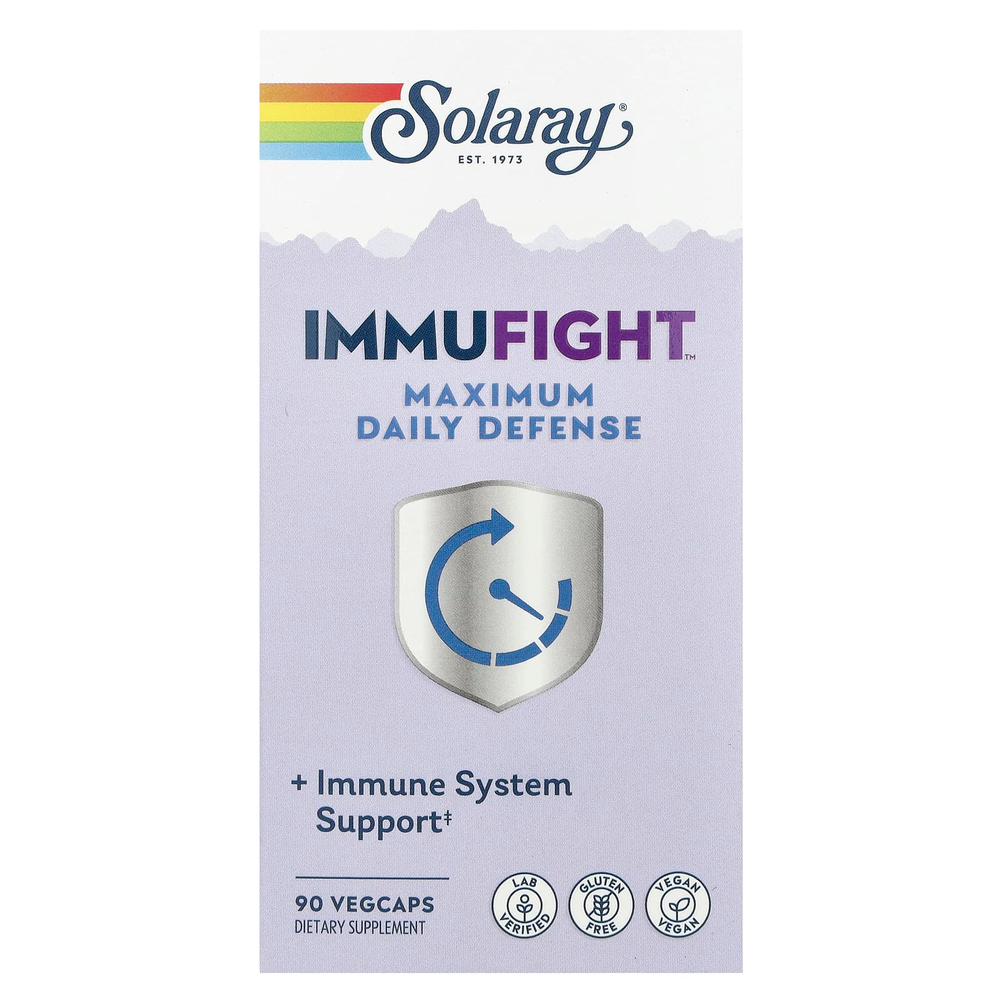 Solaray, ImmuFight ™, максимальная ежедневная защита, 90 растительных капсул