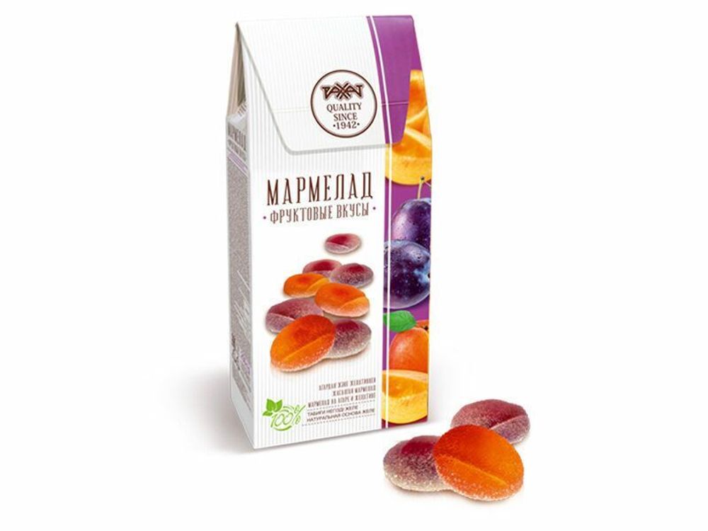 Мармелад фруктовые вкусы х/к 250 гр