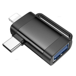 OTG 2-в-1 на iP штекер/Type-C штекер на USB гнездо адаптер UA31F