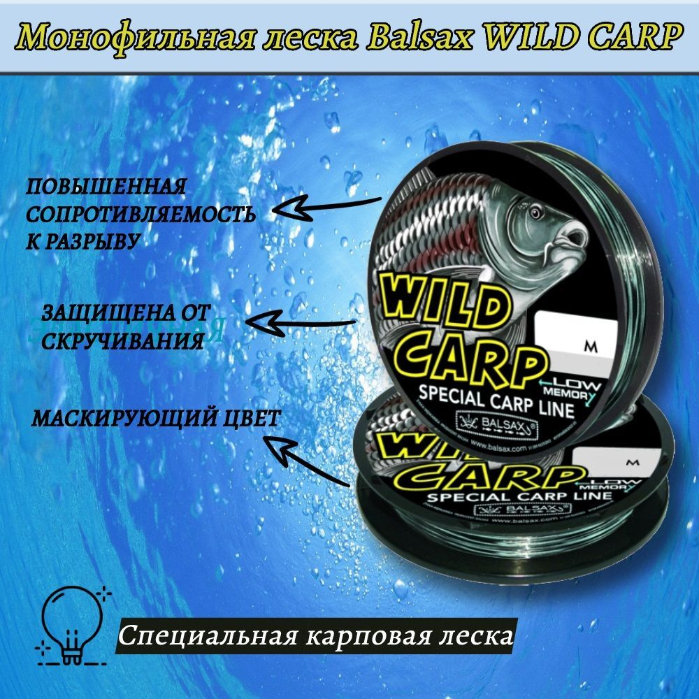 Монофильная леска Balsax Wild Carp