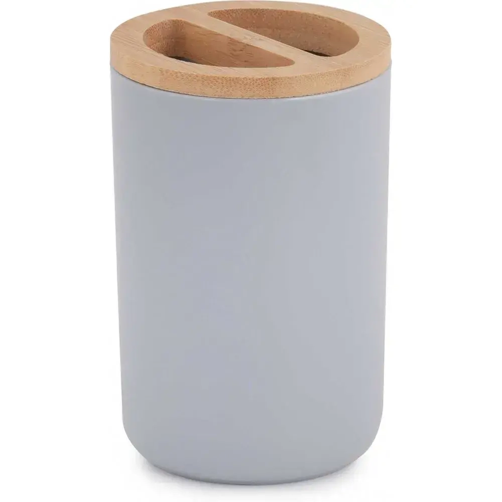 Подставка для зубных щеток Бамбук (серый) (комплект 18 шт)