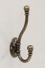 Вешалка для одежды, 80х32х140, Susanna, настенная, в прихожую, из массива дерева, белый/антик, Dipriz