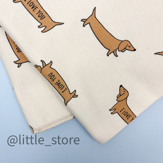 Пеленка хлопковая "Таксы"