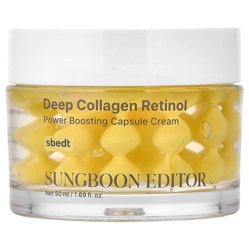 Sungboon Editor, Deep Collagen Retinol, крем с капсулами для повышения упругости кожи, 50 мл (1,69 жидк. унции)