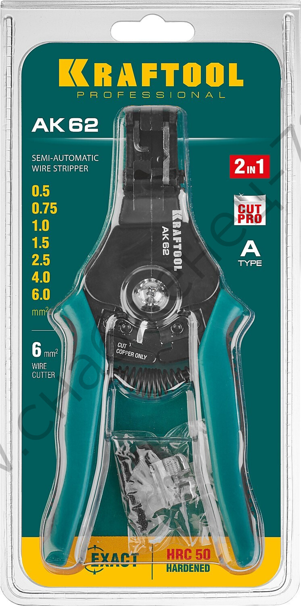 KRAFTOOL АК-62 0.5-6мм2, Полуавтоматический стриппер (22681)