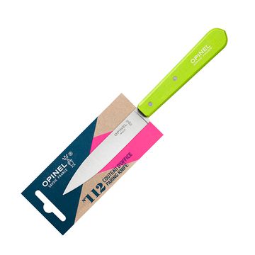 Нож столовый Opinel №112, деревянная рукоять, блистер, нержавеющая сталь, зеленый 001915