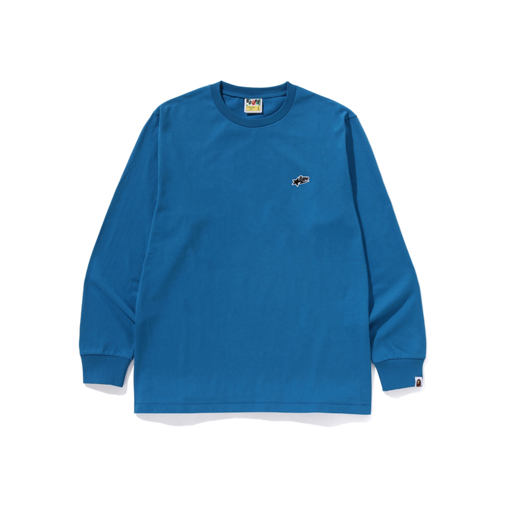 A Bathing Ape X Mastermind Japan L S Pocket Tee синий