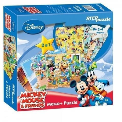 Мемо-пазл Disney "Микки Маус" (Степ пазл)