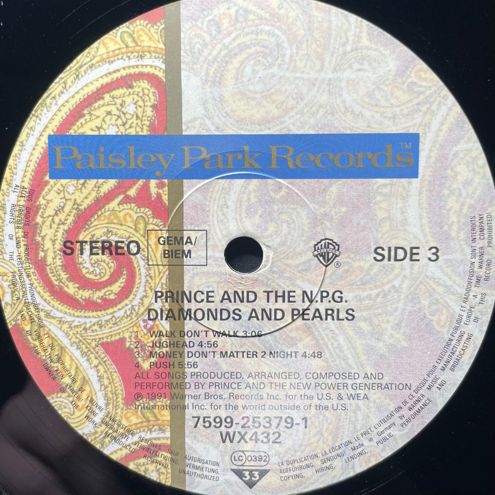 Prince & The New Power Generation - Diamonds And Pearls 2LP (Германия 1991г.)