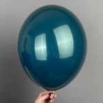 Шар 12" BELBAL-ББ дабл стафф темно-бирюзовый (022 в 035) зеркальный  (БГ-17)