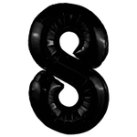 Шар фольгированный Цифра 8 101 см (Черный)