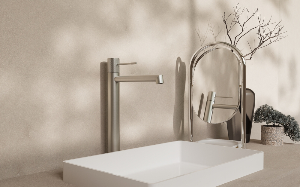 Смеситель для раковины Vincea Desire VBF-1D2BN однорычажный, брашированный никель