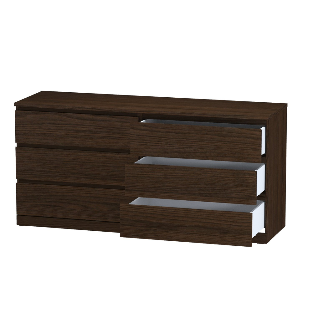 Комод Варма П 6Д 160x77x48 шпон ясень, коричневый