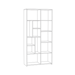 Шкаф-стеллаж 13.206 Трувор Дуб Гранж Песочный, Интра