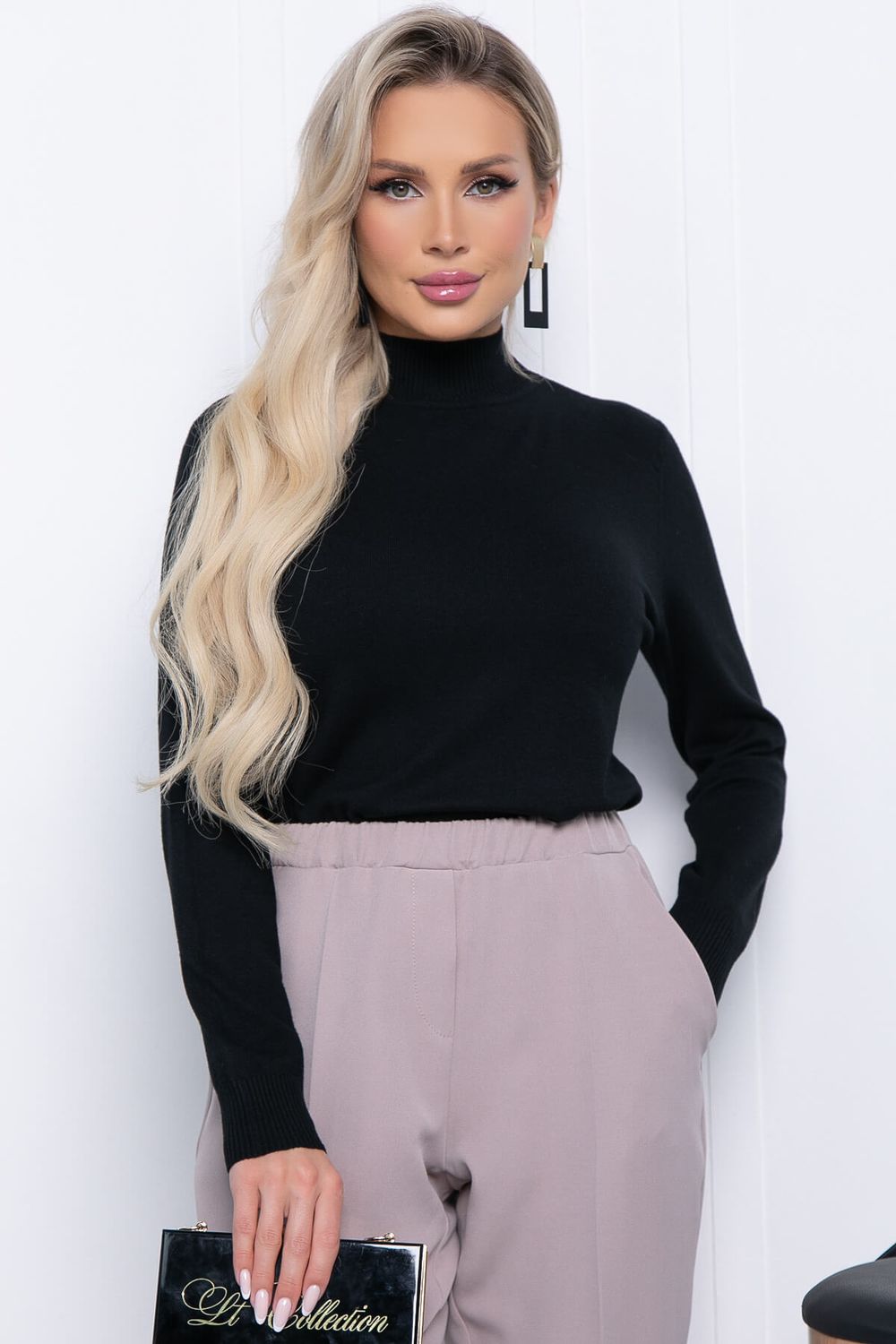 Водолазка Осенняя история (черная) Б14555-20М LT Collection