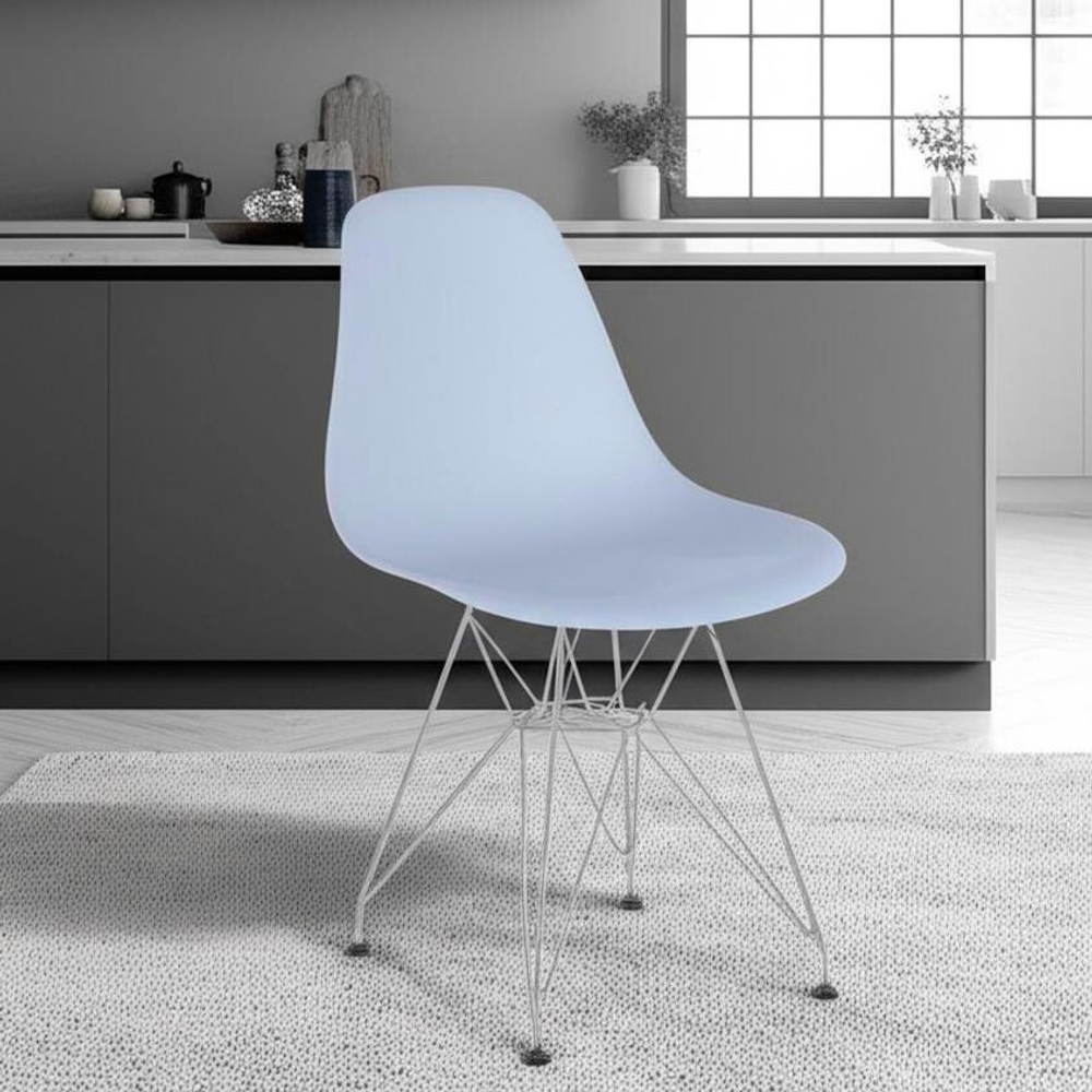 Стул CINDY IRON CHAIR (EAMES) (mod. 002) металл, пластик, 51x46x82,5, серый