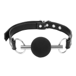 Черный силиконовый кляп-шарик 4.5см на ремешке Bior Toys Notabu NTB-80544