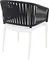 Кресло пластиковое с подушками Portofino, белый, черный, темно-серый