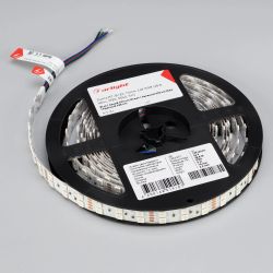 Светодиодная лента RT-B120-15mm 24V RGB (28.8 W/m, IP20, 5060, 5m) (Arlight, Открытый) 011205(2)
