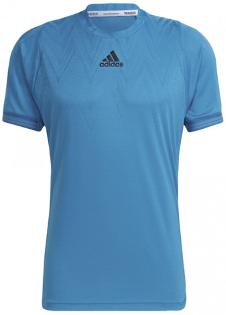 Мужская теннисная футболка Adidas Tennis Freelift T-Shirt Primeblue M - sonic aqua