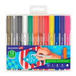 Маркеры акриловые для рисования и хобби BRAUBERG ART CLASSIC, НАБОР 12 цветов, наконечник 1 мм, 152151