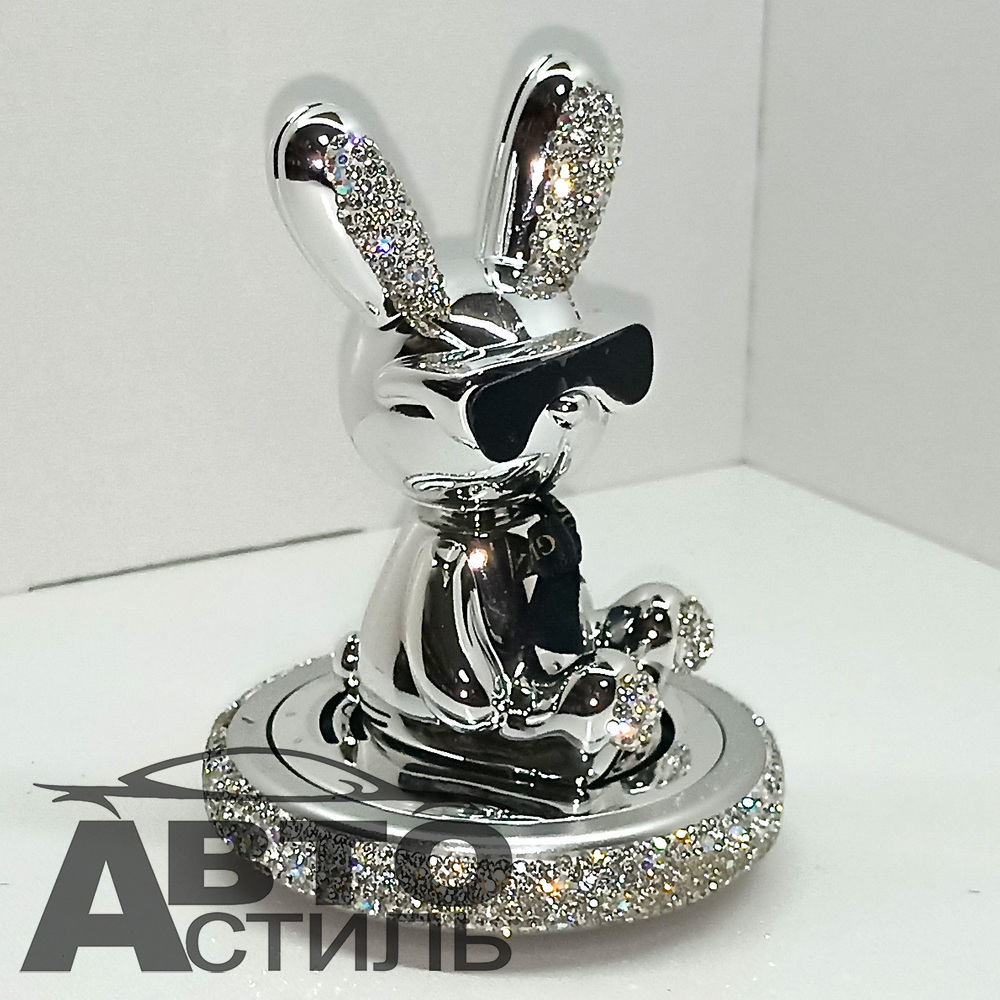 Ароматизатор-игрушка -на торпеду- ЗАЯЦ - YC-25SL серебристый