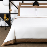 Постельное белье Frette Linear Milk/Teak (240 x 220 см)