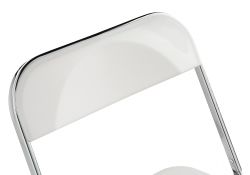 Пластиковый стул Fold складной white / chrome