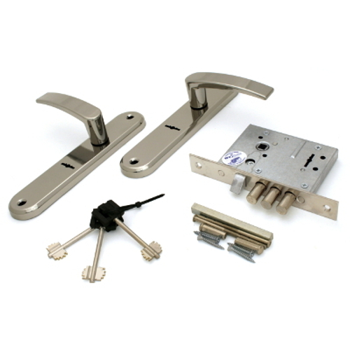 Замок врезной Рязань ЗВ 9-8/13  черный  жемчуг м/о  55м   с/ручк. 76705 3кл. /4422