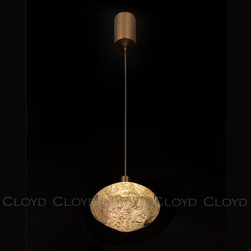 Подвесной светильник Cloyd VOCAL-A P1 / латунь - прозрачн. стекло (арт.11345)