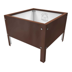 Клумба квадратная оцинкованная 1 ярус  RAL 8017 Шоколад