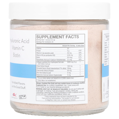 Nature's Answer, Морской коллаген из дикой норвежской трески, с нейтральным вкусом, 137 г (4,8 унции)