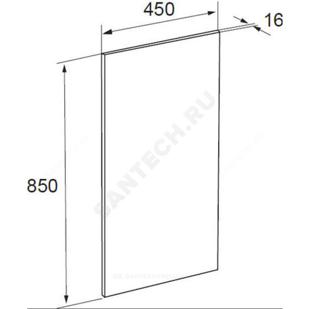 Зеркало The Gap Original 45 с подсветкой Roca ZRU9000090